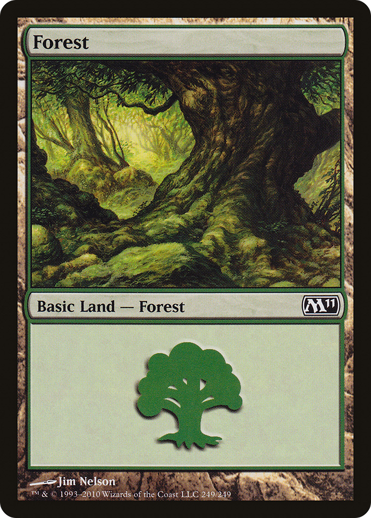 Forest (M11-249) - Magic 2011 Foil - Premium MTG Single from Wizards of the Coast - Just $0.21! Shop now at Game Crave Tournament Store