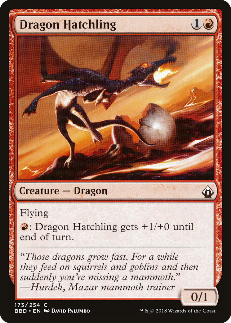 Dragon Hatchling (BBD-173) - Battlebond Foil - Premium MTG Single from Wizards of the Coast - Just $0.37! Shop now at Game Crave Tournament Store