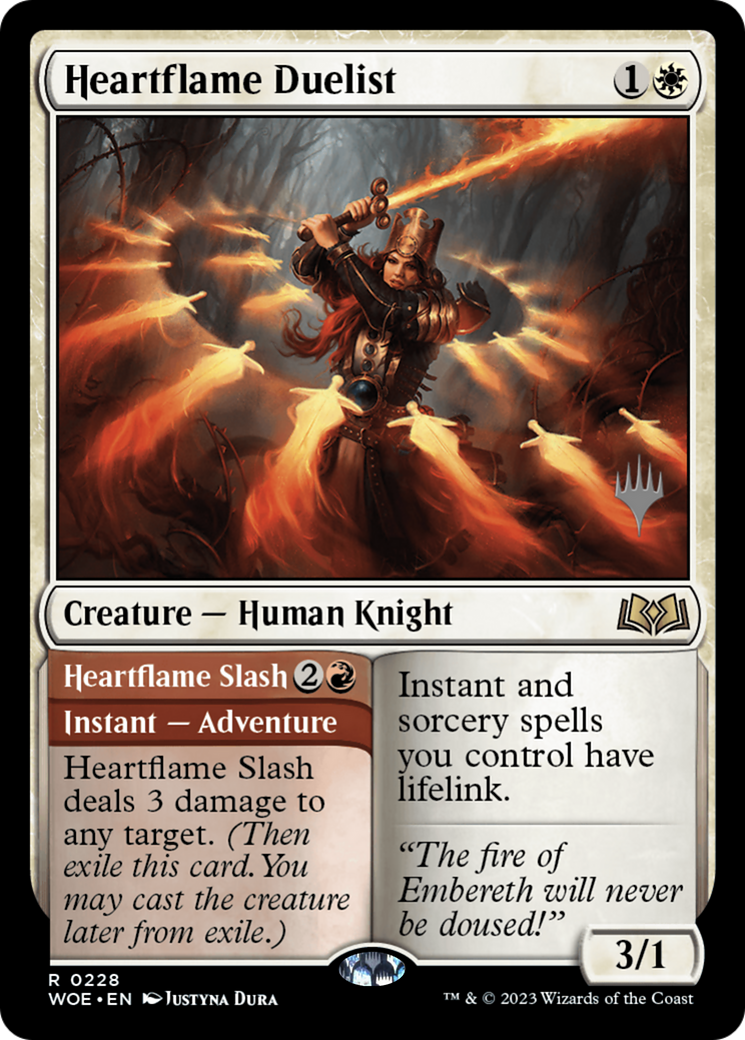 Heartflame Duelist // Heartflame Slash (PWOE-228P) - Wilds of Eldraine Promos Foil - Premium MTG Single from Wizards of the Coast - Just $0.32! Shop now at Game Crave Tournament Store