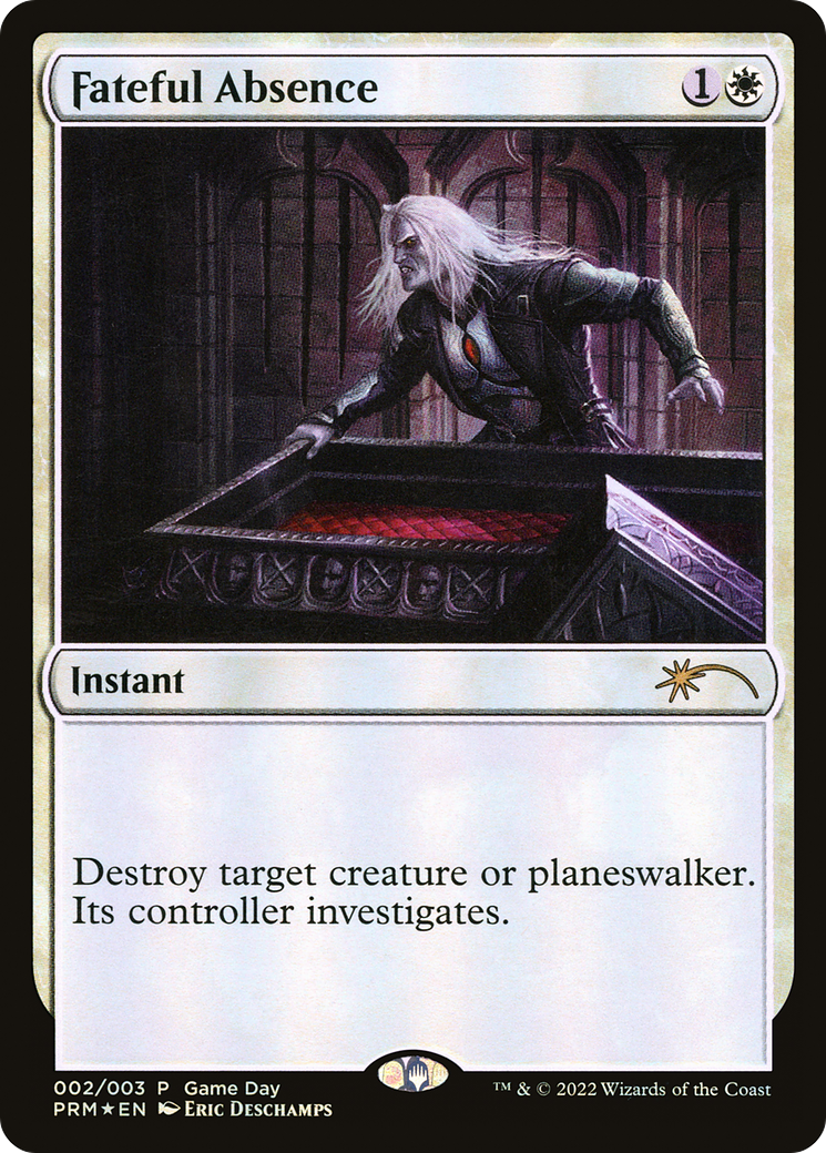 Fateful Absence (PW22-002) - Wizards Play Network 2022 Foil - Premium MTG Single from Wizards of the Coast - Just $0.14! Shop now at Game Crave Tournament Store
