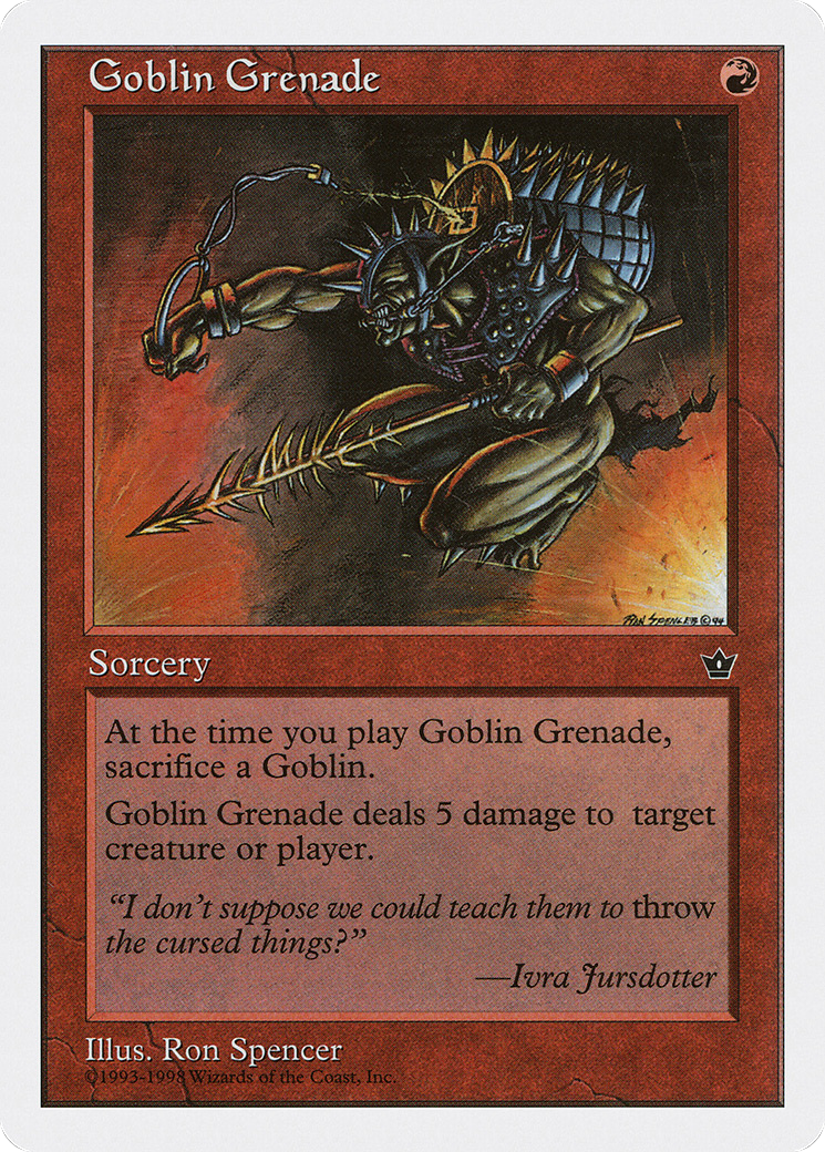 Goblin Grenade (ATH-032) - Anthologies - Premium MTG Single from Wizards of the Coast - Just $0.37! Shop now at Game Crave Tournament Store