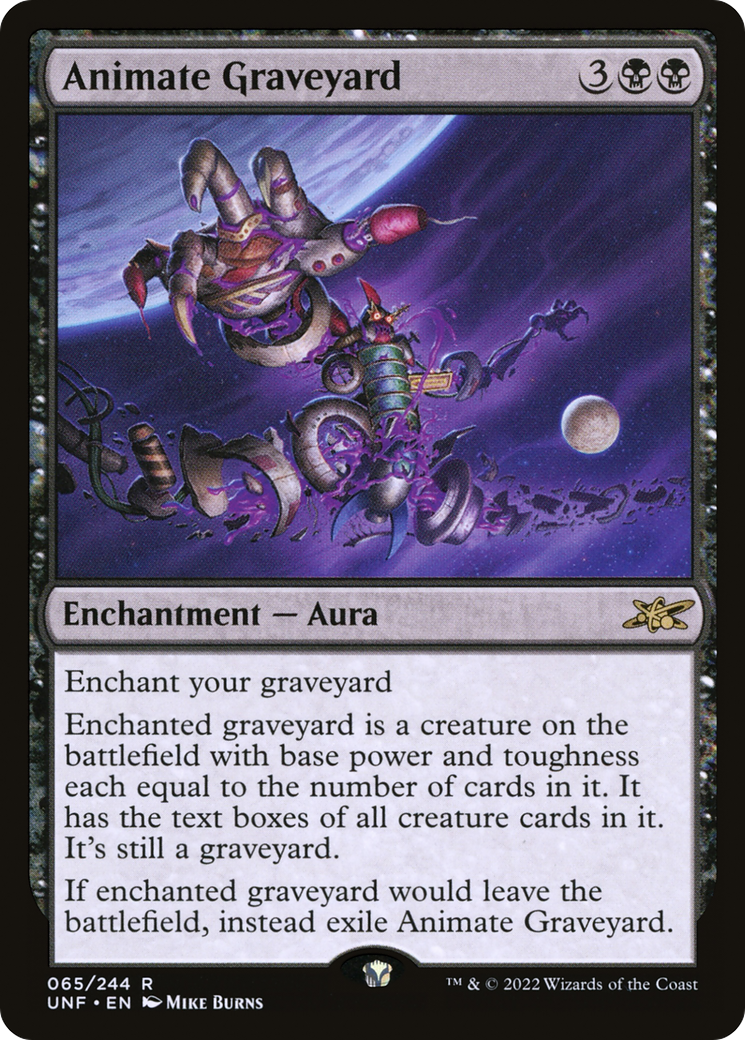 Animate Graveyard (UNF-065) - Unfinity - Premium MTG Single from Wizards of the Coast - Just $0.08! Shop now at Game Crave Tournament Store