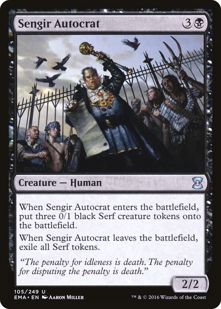 Sengir Autocrat (EMA-105) - Eternal Masters Foil - Premium MTG Single from Wizards of the Coast - Just $0.17! Shop now at Game Crave Tournament Store
