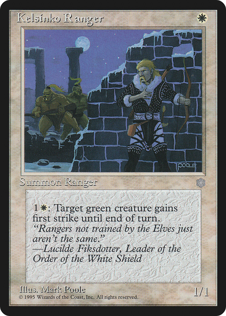 Kelsinko Ranger (ICE-033) - Ice Age - Premium MTG Single from Wizards of the Coast - Just $0.25! Shop now at Game Crave Tournament Store