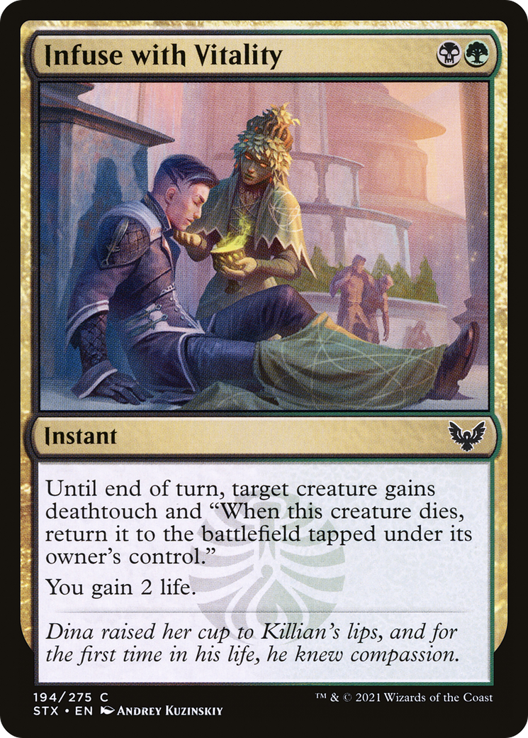 Infuse with Vitality (STX-194) - Strixhaven: School of Mages Foil - Premium MTG Single from Wizards of the Coast - Just $0.25! Shop now at Game Crave Tournament Store