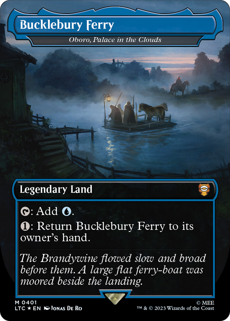 Oboro, Palace in the Clouds (LTC-401) - Tales of Middle-earth Commander / Bucklebury Ferry (Borderless) Foil - Premium MTG Single from Wizards of the Coast - Just $6.15! Shop now at Game Crave Tournament Store