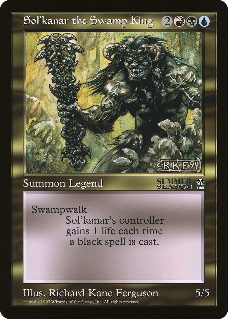 Sol'kanar the Swamp King (OLEP-015) - Oversized League Prizes - Premium MTG Single from Wizards of the Coast - Just $0! Shop now at Game Crave Tournament Store
