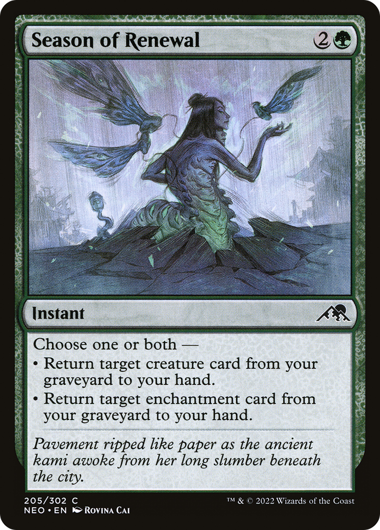 Season of Renewal (NEO-205) - Kamigawa: Neon Dynasty - Premium MTG Single from Wizards of the Coast - Just $0.25! Shop now at Game Crave Tournament Store
