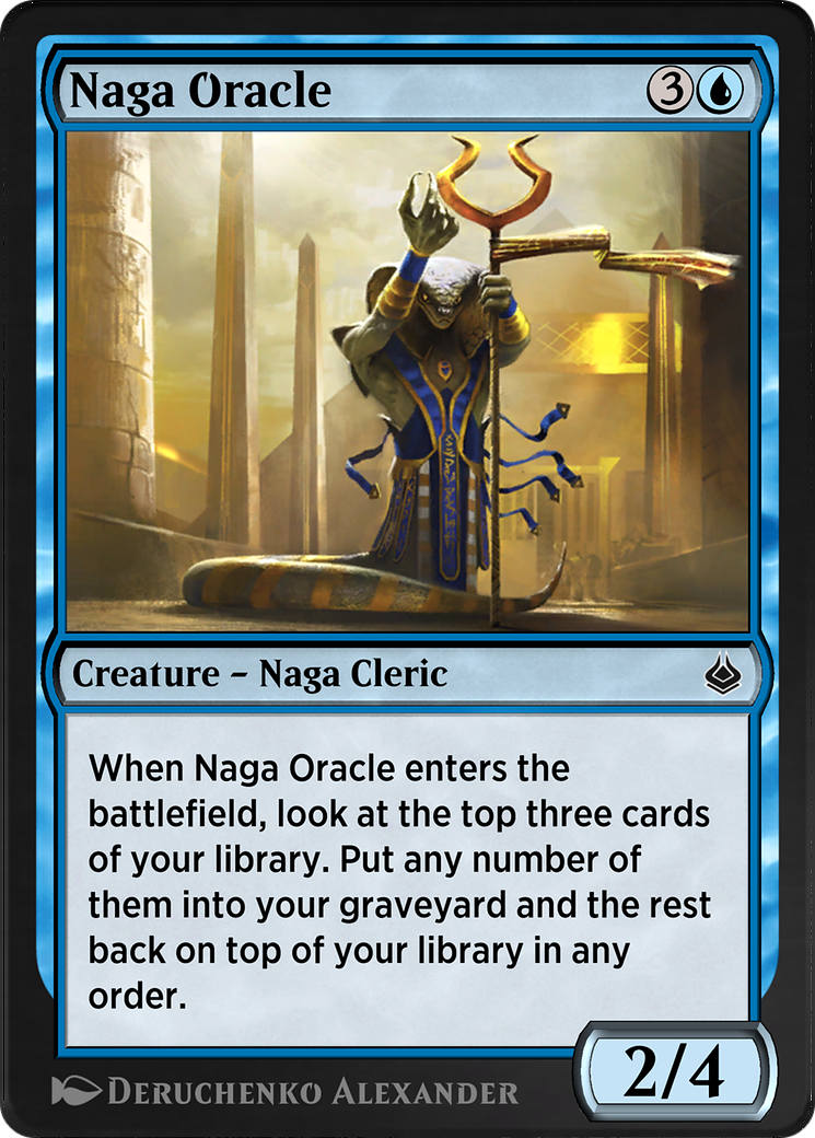 Naga Oracle (AKR-069) - Amonkhet Remastered - Premium MTG Single from Wizards of the Coast - Just $0! Shop now at Game Crave Tournament Store