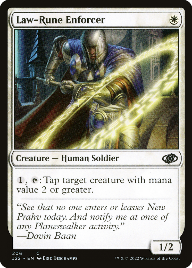 Law-Rune Enforcer (J22-206) - Jumpstart 2022 - Premium MTG Single from Wizards of the Coast - Just $0.21! Shop now at Game Crave Tournament Store