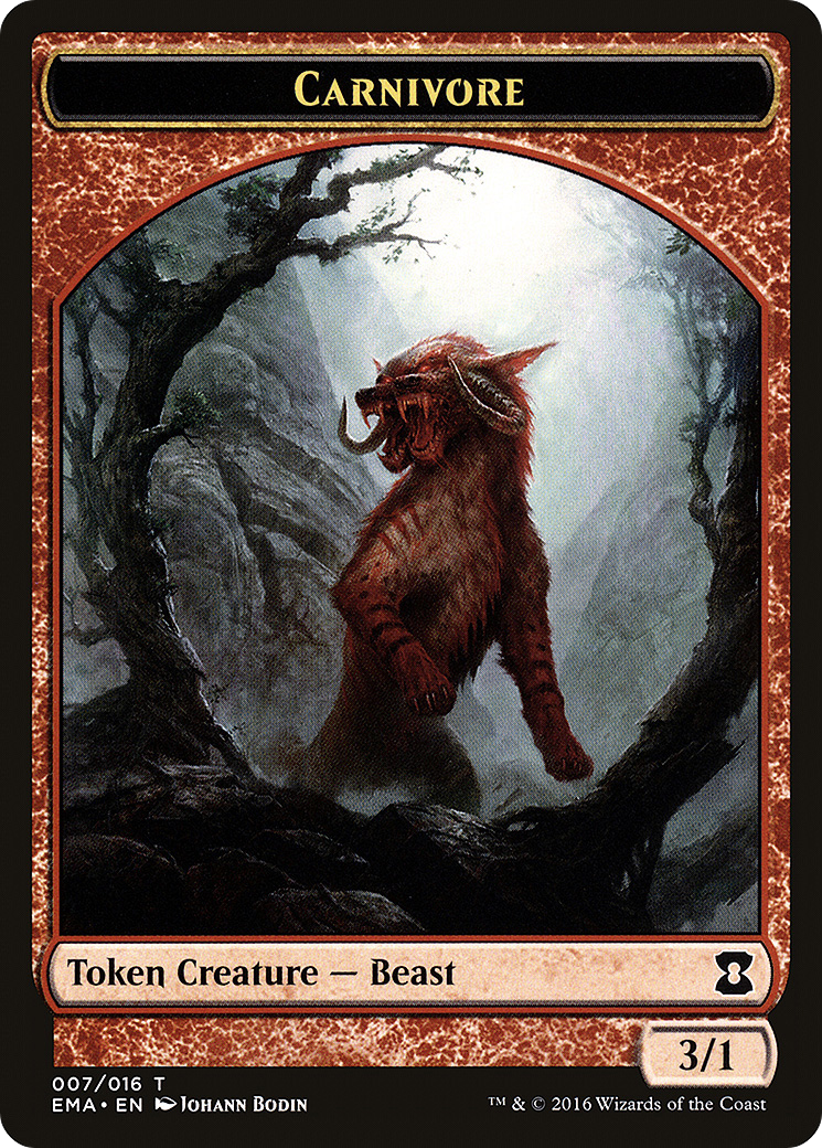 Carnivore (TEMA-007) - Eternal Masters Tokens - Premium MTG Single from Wizards of the Coast - Just $0.08! Shop now at Game Crave Tournament Store