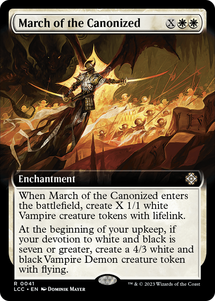 March of the Canonized (LCC-041) - The Lost Caverns of Ixalan Commander: (Extended Art) Foil - Premium MTG Single from Wizards of the Coast - Just $0.26! Shop now at Game Crave Tournament Store