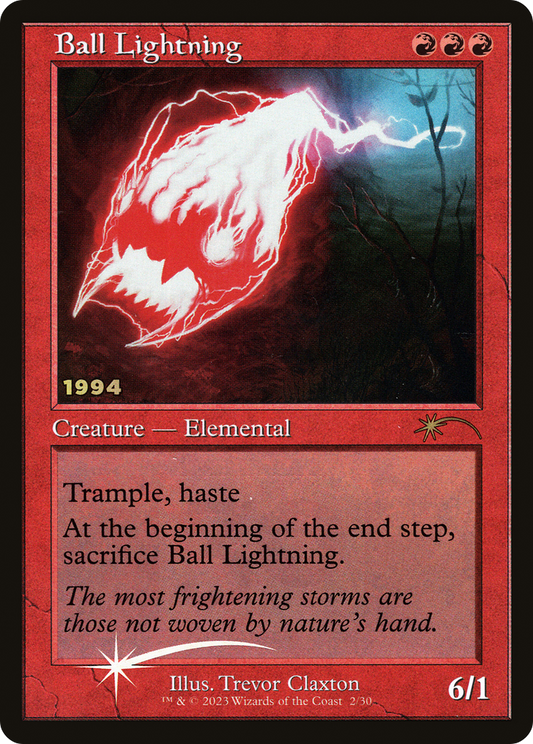 Ball Lightning (P30A-002) - 30th Anniversary Play Promos Foil - Premium MTG Single from Wizards of the Coast - Just $0.22! Shop now at Game Crave Tournament Store