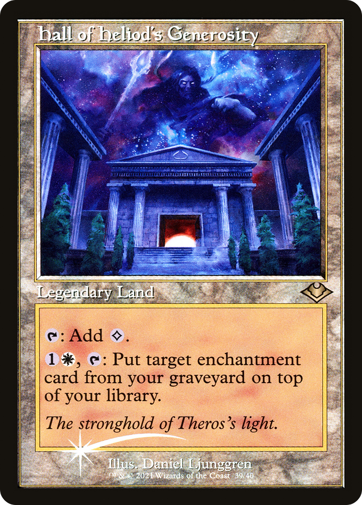 Hall of Heliod's Generosity (H1R-039) - Modern Horizons 1 Timeshifts Etched Foil - Premium MTG Single from Wizards of the Coast - Just $3.09! Shop now at Game Crave Tournament Store