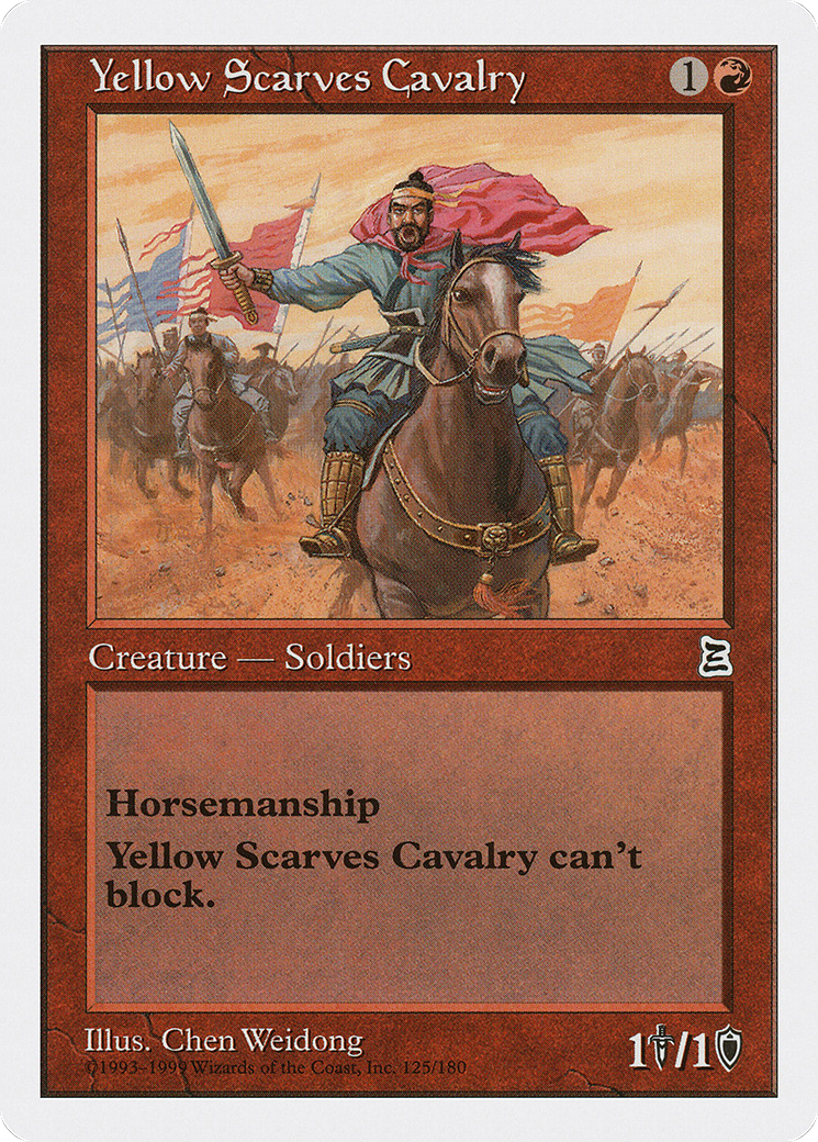Yellow Scarves Cavalry (PTK-125) - Portal Three Kingdoms - Premium MTG Single from Wizards of the Coast - Just $2.19! Shop now at Game Crave Tournament Store