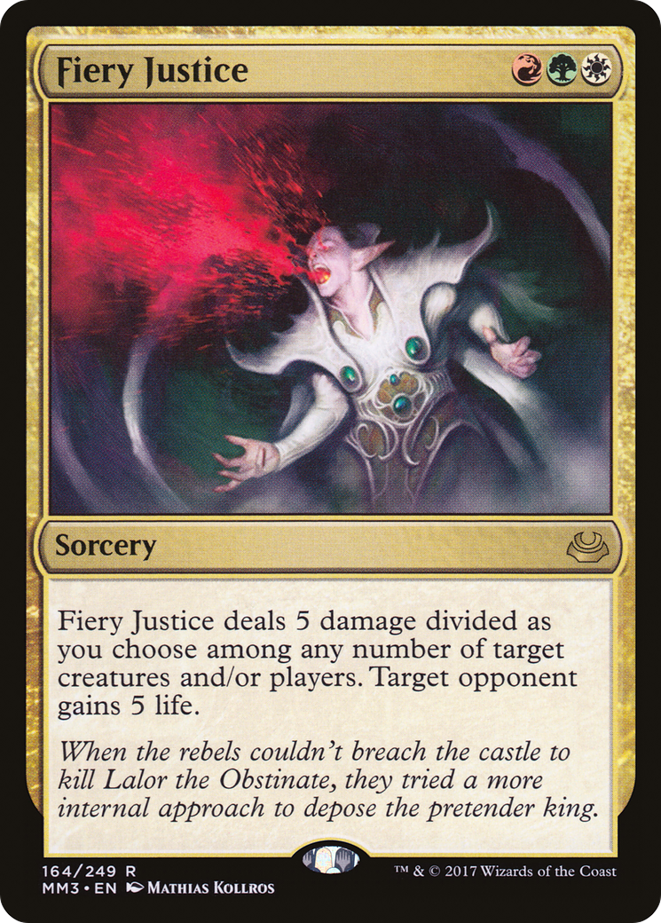 Fiery Justice (MM3-164) - Modern Masters 2017 Foil - Premium MTG Single from Wizards of the Coast - Just $0.11! Shop now at Game Crave Tournament Store