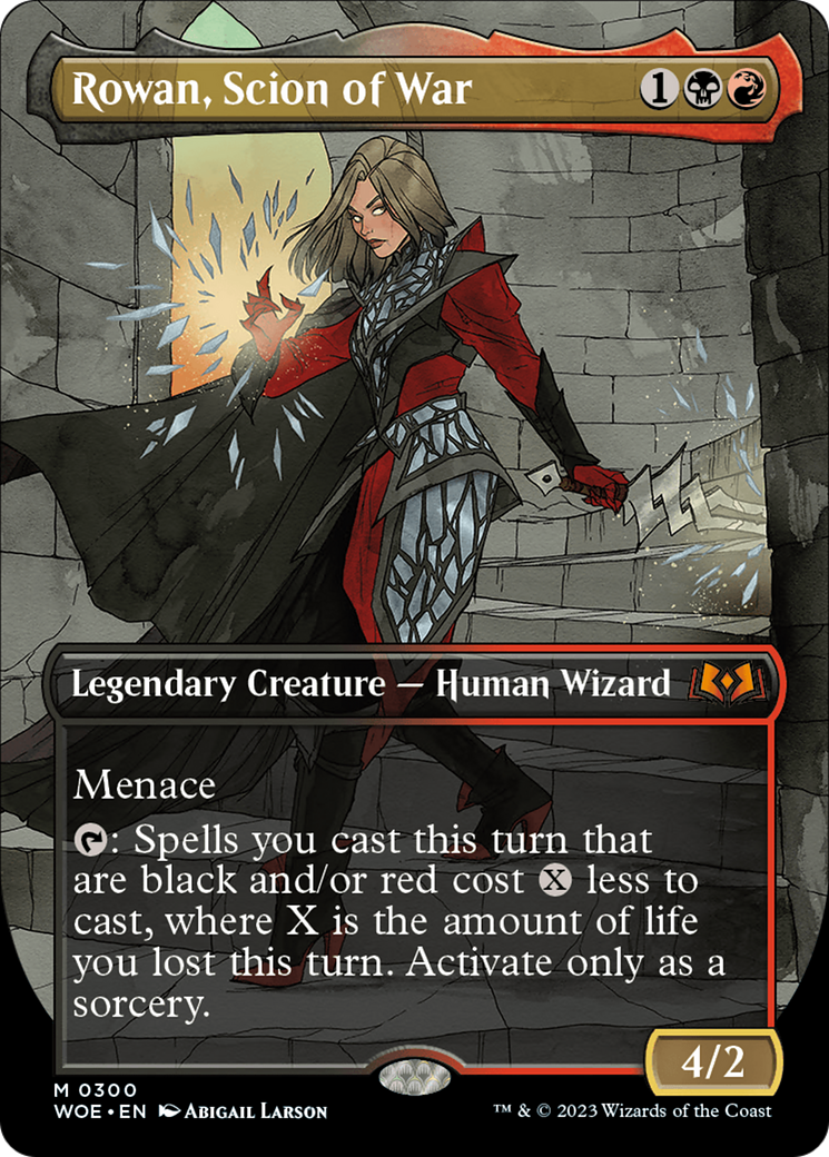 Rowan, Scion of War (WOE-300) - Wilds of Eldraine (Borderless) - Premium MTG Single from Wizards of the Coast - Just $0.15! Shop now at Game Crave Tournament Store