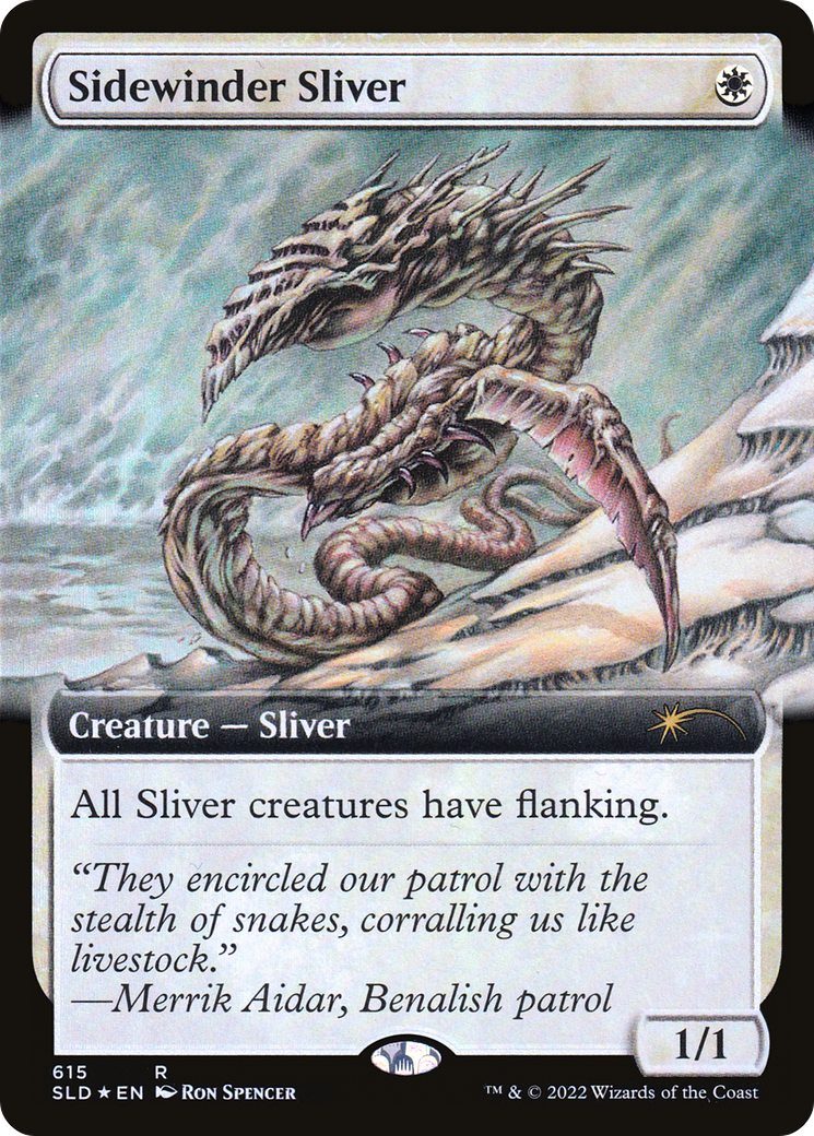 Sidewinder Sliver (SLD-615) - Secret Lair Drop: (Extended Art) Foil - Premium MTG Single from Wizards of the Coast - Just $0.65! Shop now at Game Crave Tournament Store