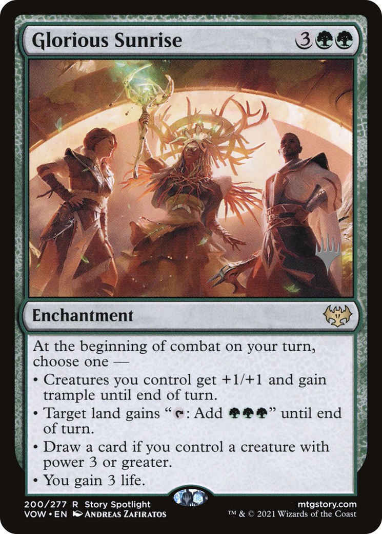 Glorious Sunrise (PVOW-200P) - Innistrad: Crimson Vow Promos Foil - Premium MTG Single from Wizards of the Coast - Just $1.16! Shop now at Game Crave Tournament Store