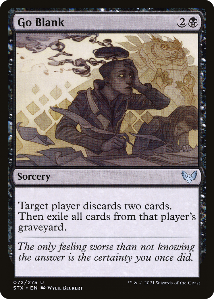 Go Blank (STX-072) - Strixhaven: School of Mages - Premium MTG Single from Wizards of the Coast - Just $0.08! Shop now at Game Crave Tournament Store