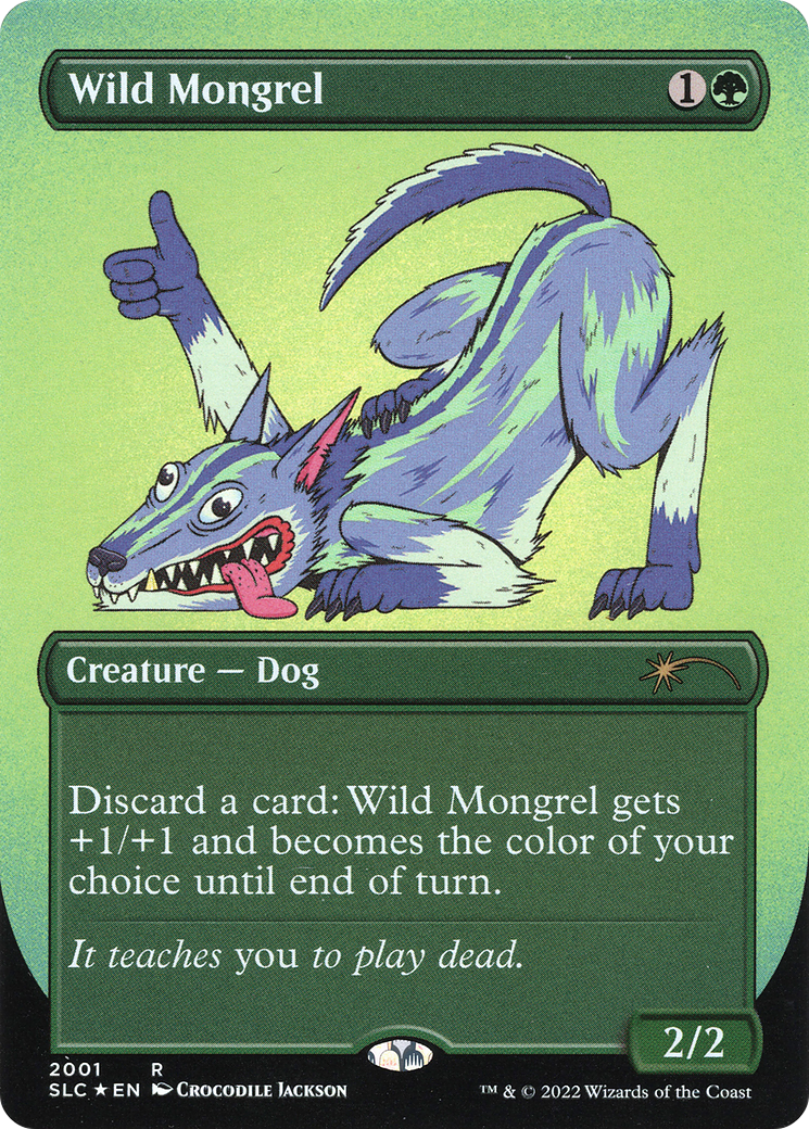 Wild Mongrel (SLC-2001) - Secret Lair 30th Anniversary Countdown Kit (Borderless) - Premium MTG Single from Wizards of the Coast - Just $0.21! Shop now at Game Crave Tournament Store