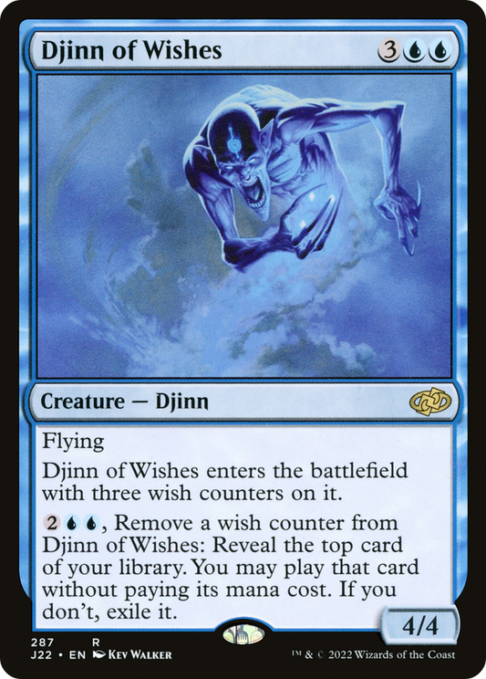Djinn of Wishes (J22-287) - Jumpstart 2022 - Premium MTG Single from Wizards of the Coast - Just $0.08! Shop now at Game Crave Tournament Store