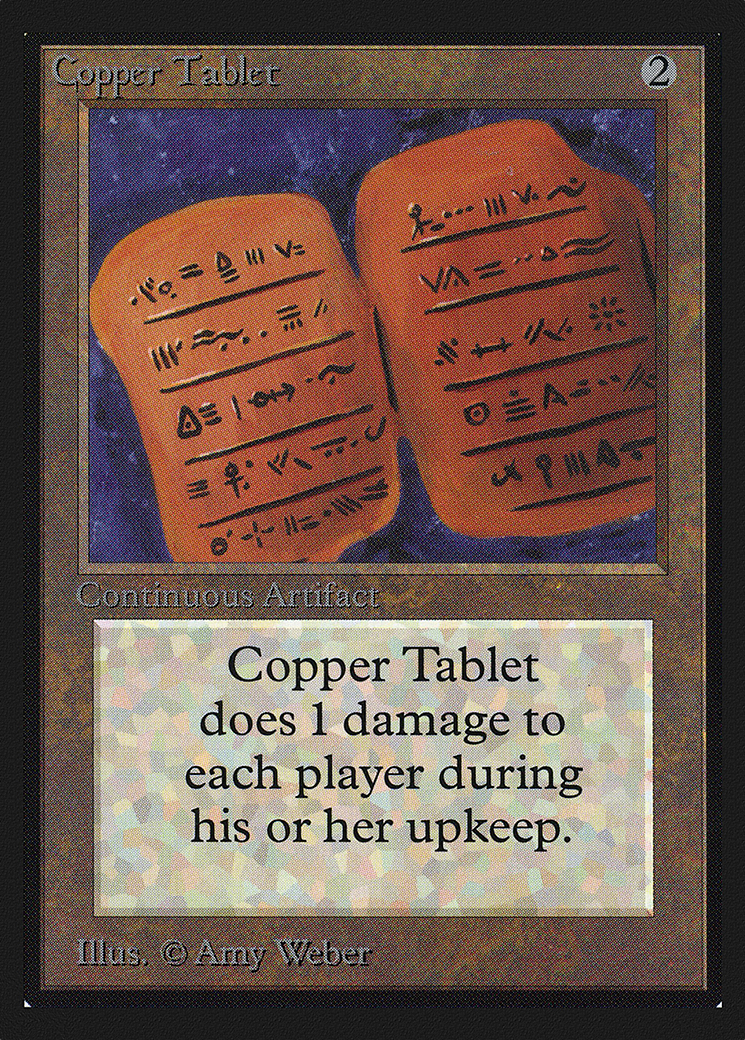 Copper Tablet (CED-239) - Collectors' Edition - Premium MTG Single from Wizards of the Coast - Just $4.34! Shop now at Game Crave Tournament Store
