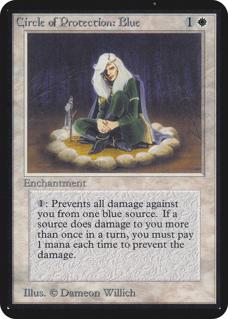 Circle of Protection: Blue (LEA-010) - Limited Edition Alpha - Premium MTG Single from Wizards of the Coast - Just $3.83! Shop now at Game Crave Tournament Store