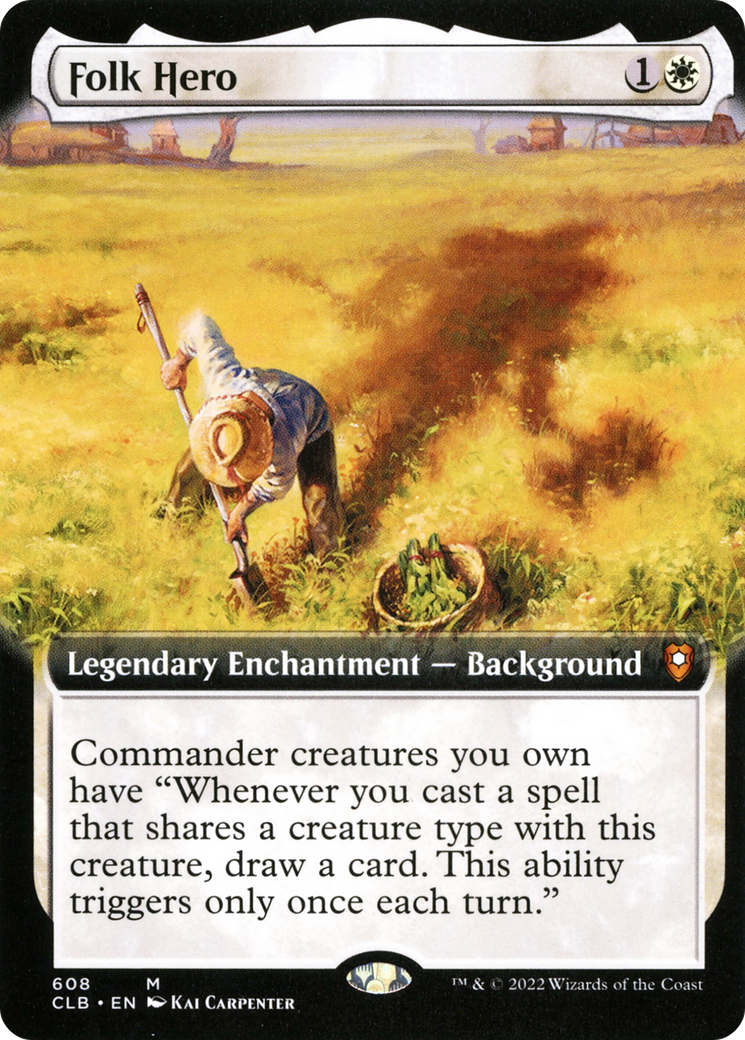 Folk Hero (CLB-608) - Commander Legends: Battle for Baldur's Gate: (Extended Art) Foil - Premium MTG Single from Wizards of the Coast - Just $11.04! Shop now at Game Crave Tournament Store