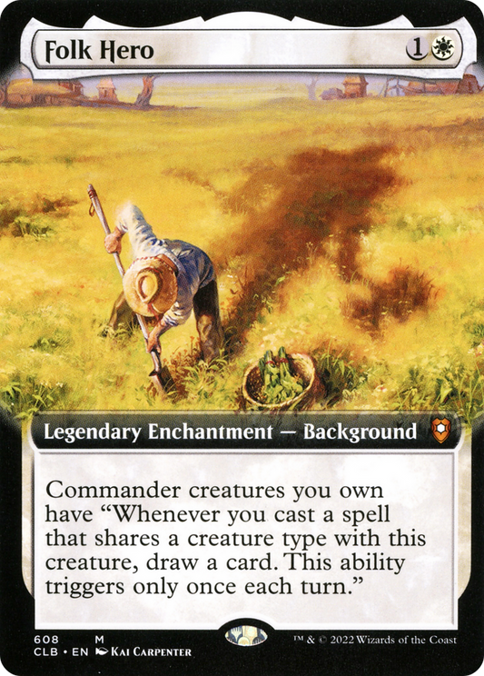Folk Hero (CLB-608) - Commander Legends: Battle for Baldur's Gate: (Extended Art) Foil - Premium MTG Single from Wizards of the Coast - Just $11.04! Shop now at Game Crave Tournament Store