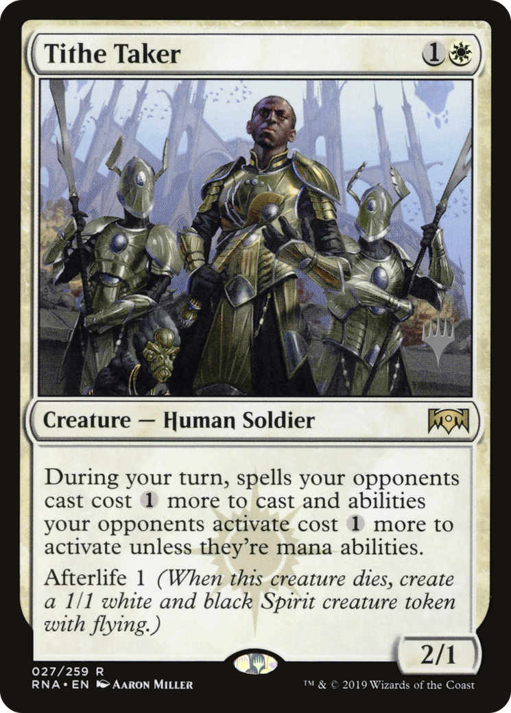 Tithe Taker (PRNA-27P) - Ravnica Allegiance Promos Foil - Premium MTG Single from Wizards of the Coast - Just $0.25! Shop now at Game Crave Tournament Store