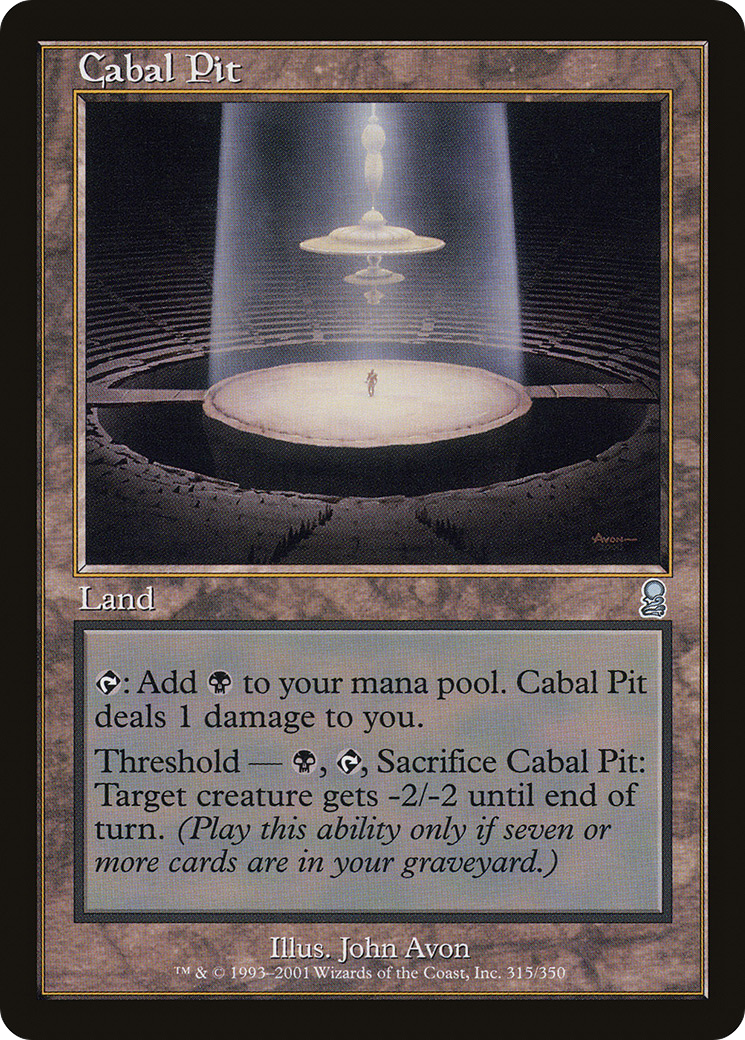 Cabal Pit (ODY-315) - Odyssey - Premium MTG Single from Wizards of the Coast - Just $0.44! Shop now at Game Crave Tournament Store