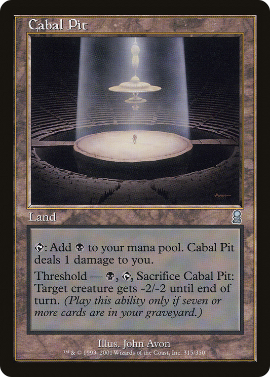 Cabal Pit (ODY-315) - Odyssey - Premium MTG Single from Wizards of the Coast - Just $0.44! Shop now at Game Crave Tournament Store