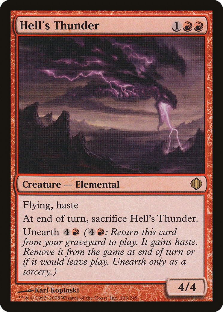 Hell's Thunder (ALA-103) - Shards of Alara Foil - Premium MTG Single from Wizards of the Coast - Just $0.69! Shop now at Game Crave Tournament Store