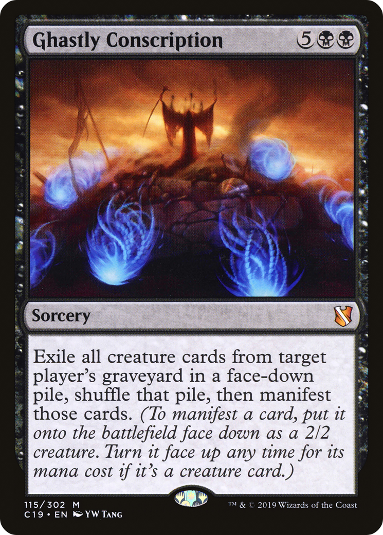 Ghastly Conscription (C19-115) - Commander 2019 - Premium MTG Single from Wizards of the Coast - Just $0.08! Shop now at Game Crave Tournament Store