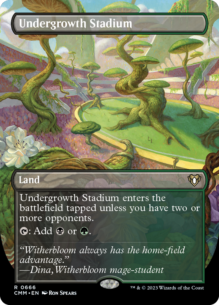 Undergrowth Stadium (CMM-666) - Commander Masters (Borderless) - Premium MTG Single from Wizards of the Coast - Just $8.63! Shop now at Game Crave Tournament Store