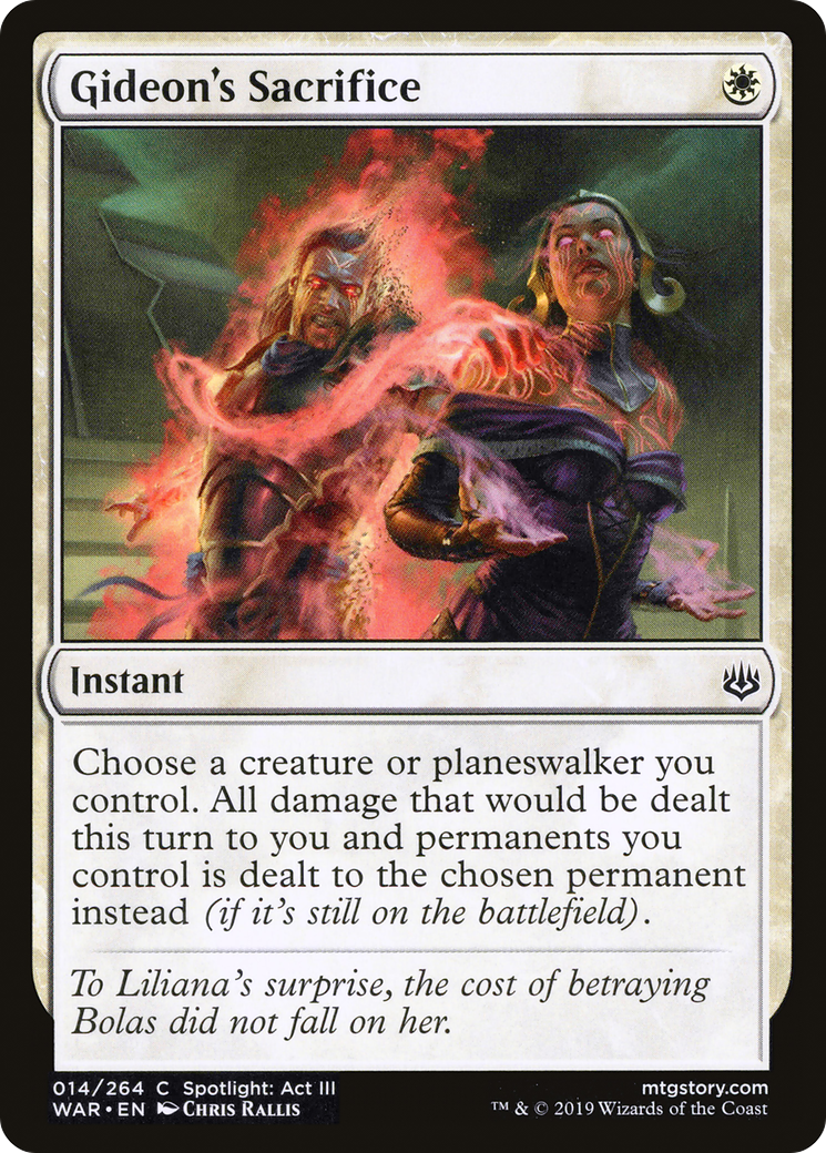 Gideon's Sacrifice (WAR-014) - War of the Spark Foil - Premium MTG Single from Wizards of the Coast - Just $0.55! Shop now at Game Crave Tournament Store