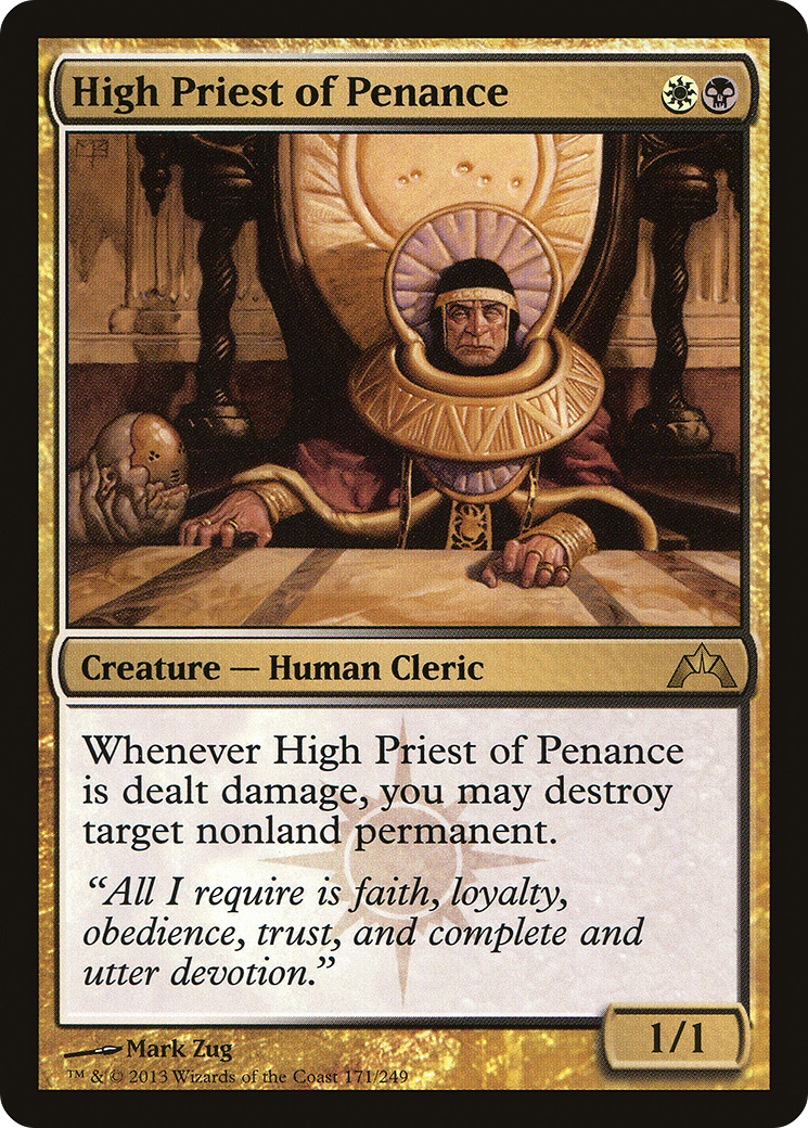 High Priest of Penance (GTC-171) - Gatecrash - Premium MTG Single from Wizards of the Coast - Just $0.25! Shop now at Game Crave Tournament Store
