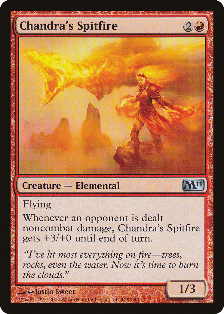 Chandra's Spitfire (M11-129) - Magic 2011 Foil - Premium MTG Single from Wizards of the Coast - Just $1.68! Shop now at Game Crave Tournament Store