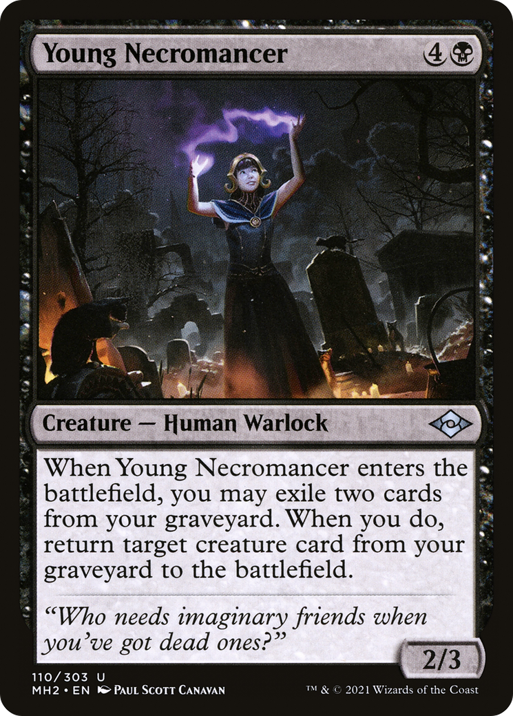 Young Necromancer (MH2-110) - Modern Horizons 2 - Premium MTG Single from Wizards of the Coast - Just $0.25! Shop now at Game Crave Tournament Store