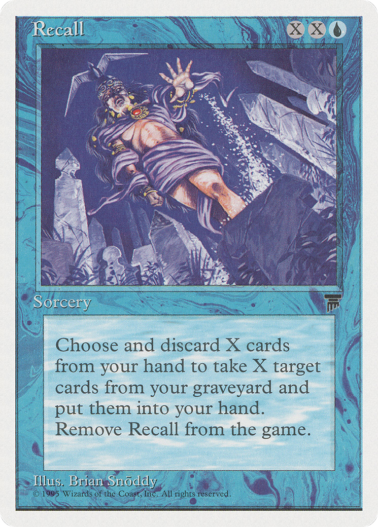Recall (CHR-024) - Chronicles - Premium MTG Single from Wizards of the Coast - Just $0.08! Shop now at Game Crave Tournament Store