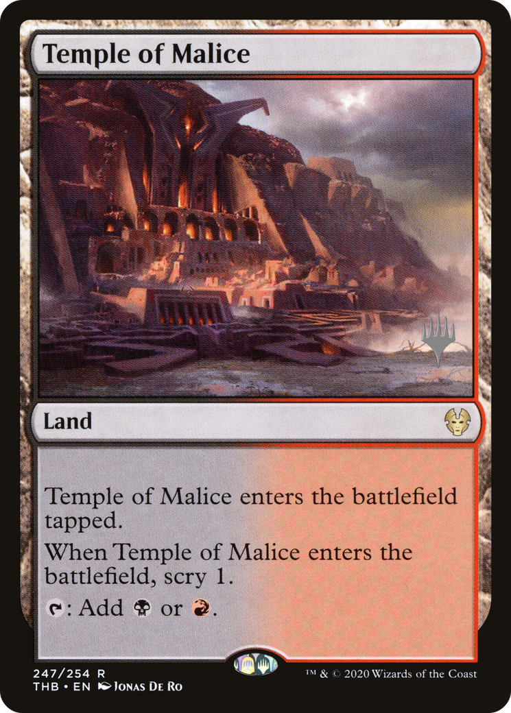 Temple of Malice (PTHB-247P) - Theros Beyond Death Promos - Premium MTG Single from Wizards of the Coast - Just $0.08! Shop now at Game Crave Tournament Store