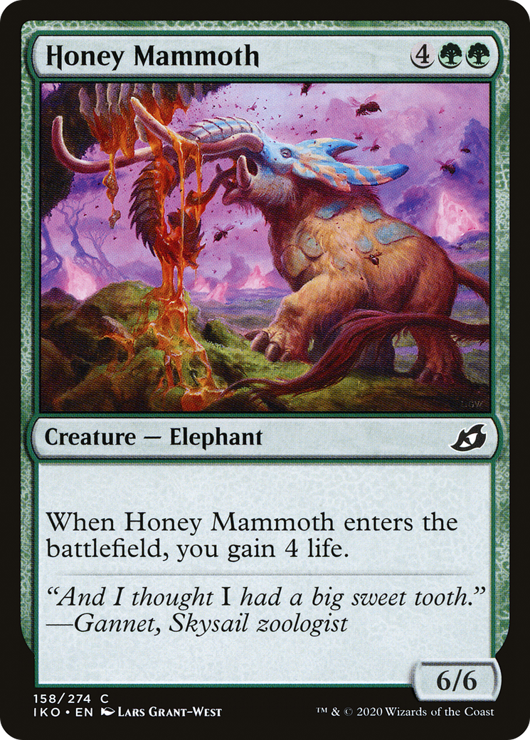 Honey Mammoth (IKO-158) - Ikoria: Lair of Behemoths - Premium MTG Single from Wizards of the Coast - Just $0.08! Shop now at Game Crave Tournament Store