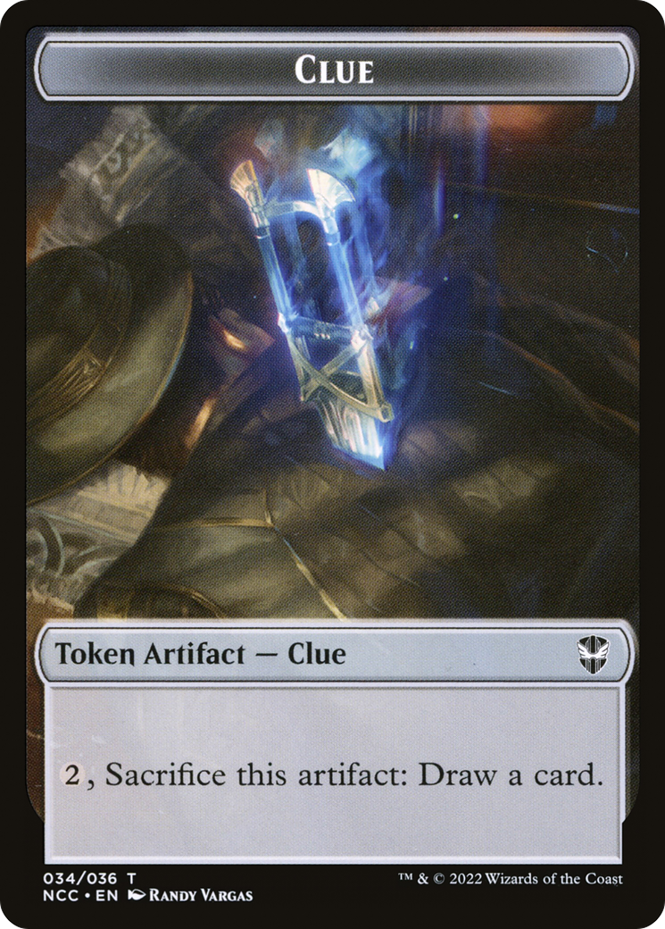 Clue (TNCC-034) - New Capenna Commander Tokens Foil - Premium MTG Single from Wizards of the Coast - Just $0! Shop now at Game Crave Tournament Store