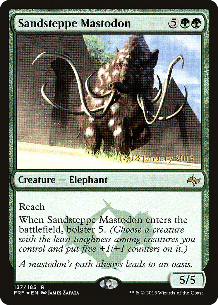 Sandsteppe Mastodon (PFRF-137S) - Fate Reforged Promos Foil - Premium MTG Single from Wizards of the Coast - Just $0.08! Shop now at Game Crave Tournament Store