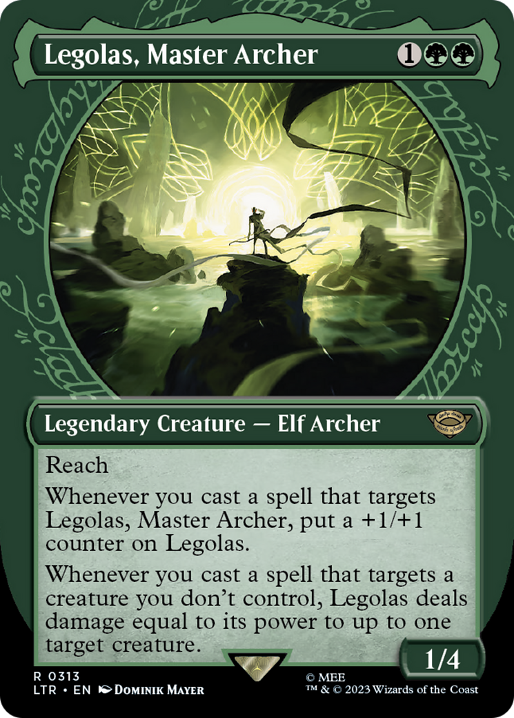 Legolas, Master Archer (LTR-313) - The Lord of the Rings: Tales of Middle-earth: (Showcase) (Borderless) Foil - Premium MTG Single from Wizards of the Coast - Just $0.11! Shop now at Game Crave Tournament Store