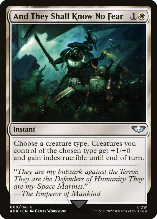 And They Shall Know No Fear (40K-009) - Warhammer 40,000 Commander - Premium MTG Single from Wizards of the Coast - Just $8.94! Shop now at Game Crave Tournament Store