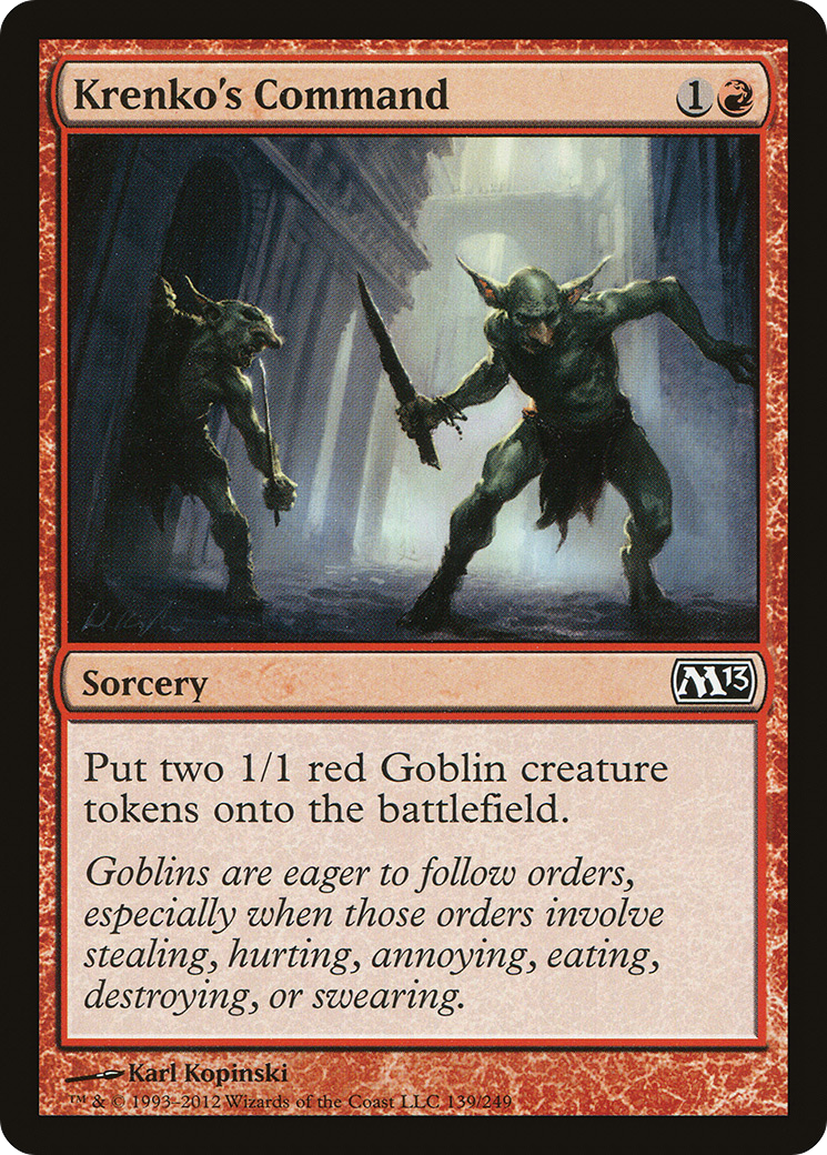 Krenko's Command (M13-139) - Magic 2013 Foil - Premium MTG Single from Wizards of the Coast - Just $0.96! Shop now at Game Crave Tournament Store