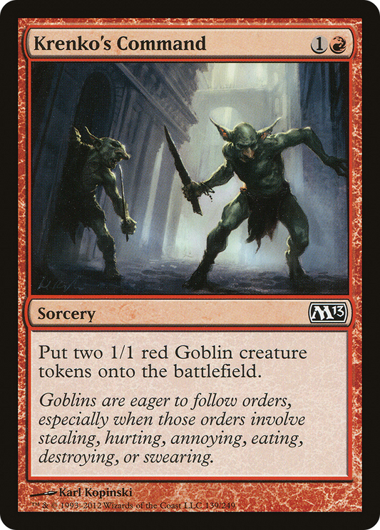 Krenko's Command (M13-139) - Magic 2013 Foil - Premium MTG Single from Wizards of the Coast - Just $0.96! Shop now at Game Crave Tournament Store