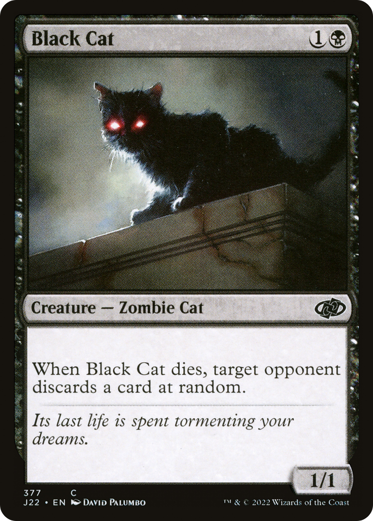 Black Cat (J22-377) - Jumpstart 2022 - Premium MTG Single from Wizards of the Coast - Just $0.08! Shop now at Game Crave Tournament Store